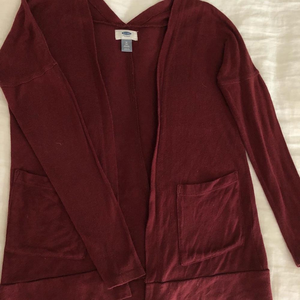 Burgundy cardigan